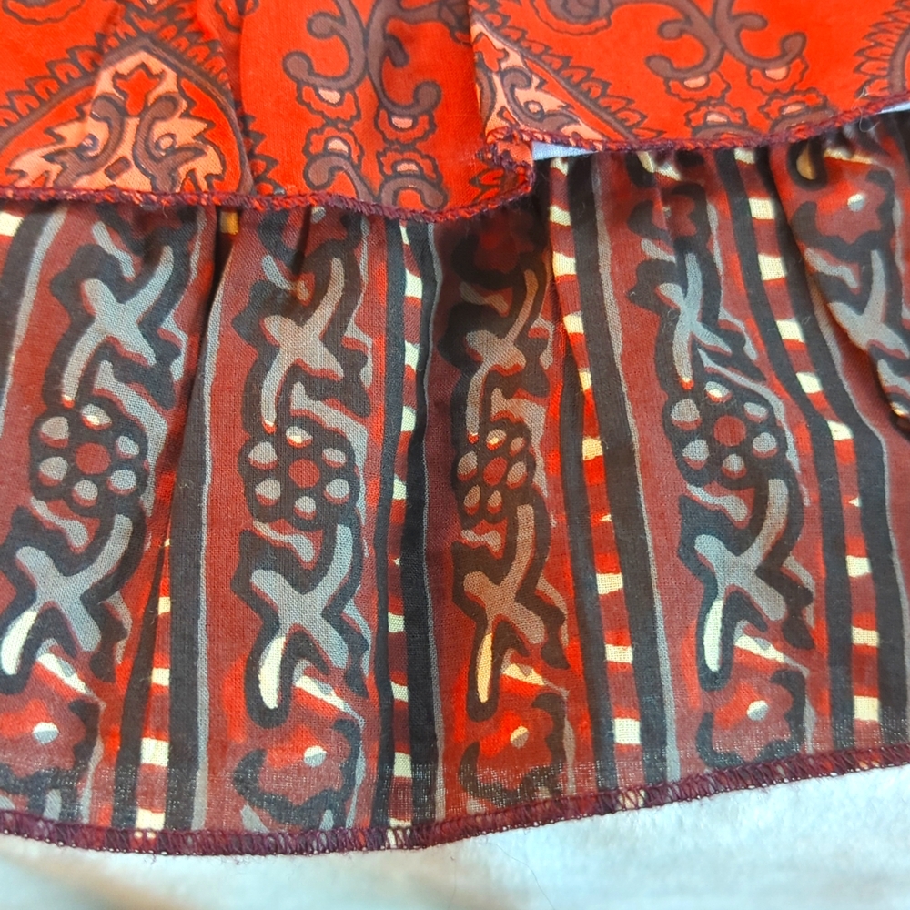 PINK & BLUE ETHNIC | Toddler Girl's Tiered Ruffle Indian Skirt - Set of 2 - Picture 6 of 16